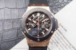 H6 Replica Hublot Big Bang 7750 Chronograph Carbon Dial Rose Gold Case 44 MM Automatic Watch